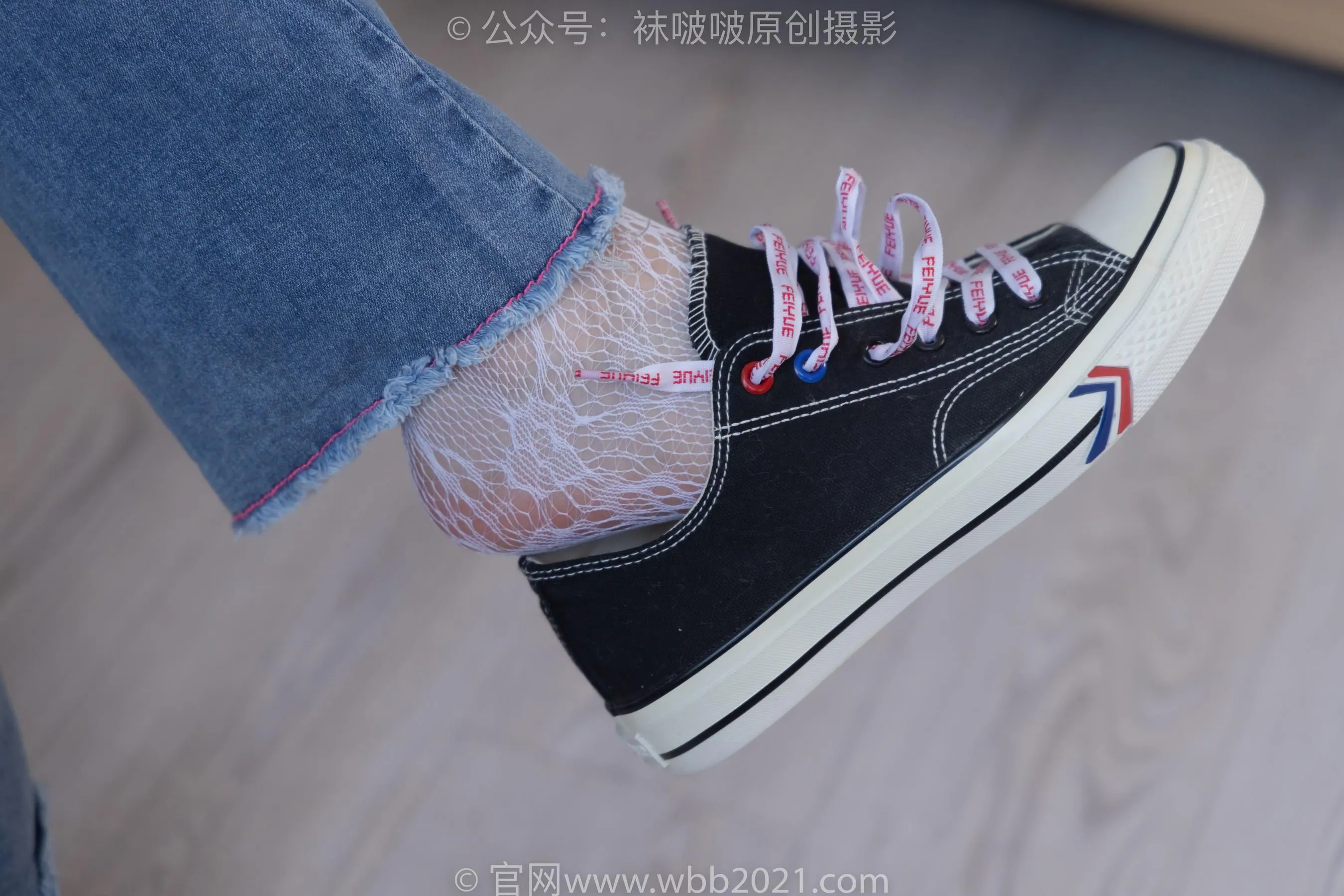 [BoBoSocks袜啵啵]NO.231 小甜豆-板鞋、白色蕾丝袜、可拆卸牛仔裤、裤里丝 [67P]插图3